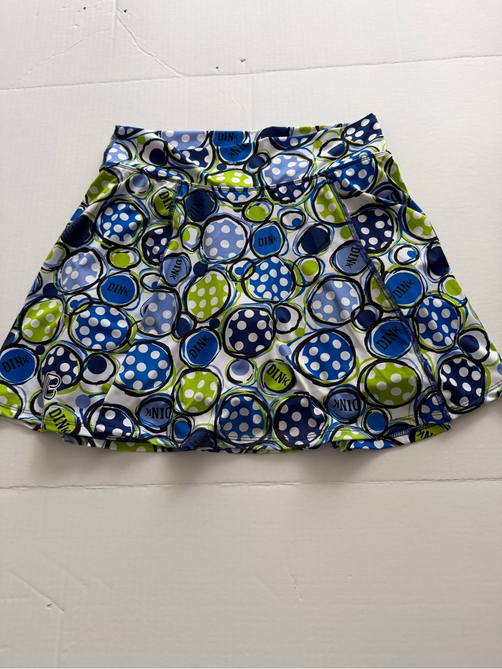 Pickleball Bella Blue, Navy & Green Polka skort